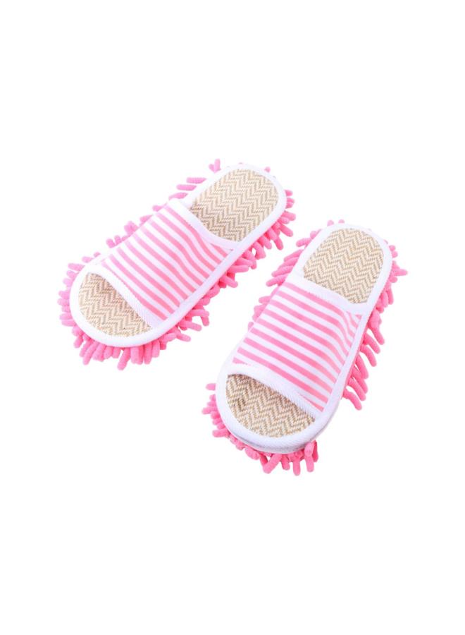 silvercnc 1 Pair Men and Women House Dusting Slippers Floor Dust Dirt Cleaning Slipper Slipper Microfiber Floor Cleaning Washable Detachable Mop Slippers Household Slippers - Image 1