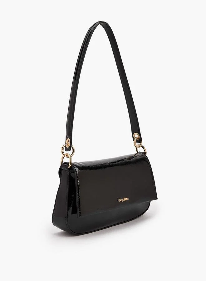 Paprika Solid Shoulder Bag With Top Handle