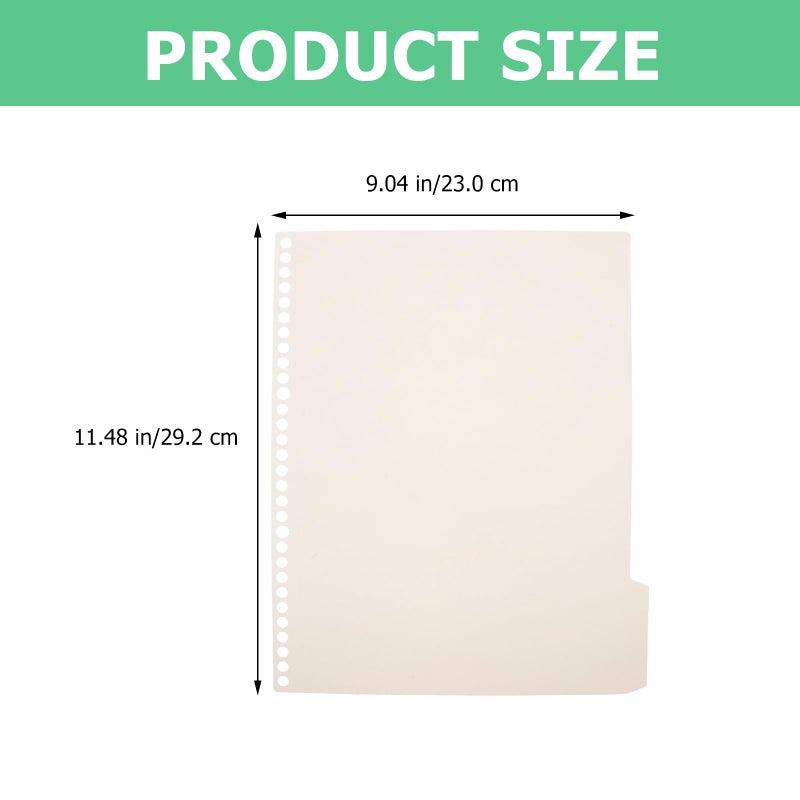 A4 30 Hole Punched Binder Dividers with Tabs Multi Color Set of 6 for Office Notebook Organizer - Image 3