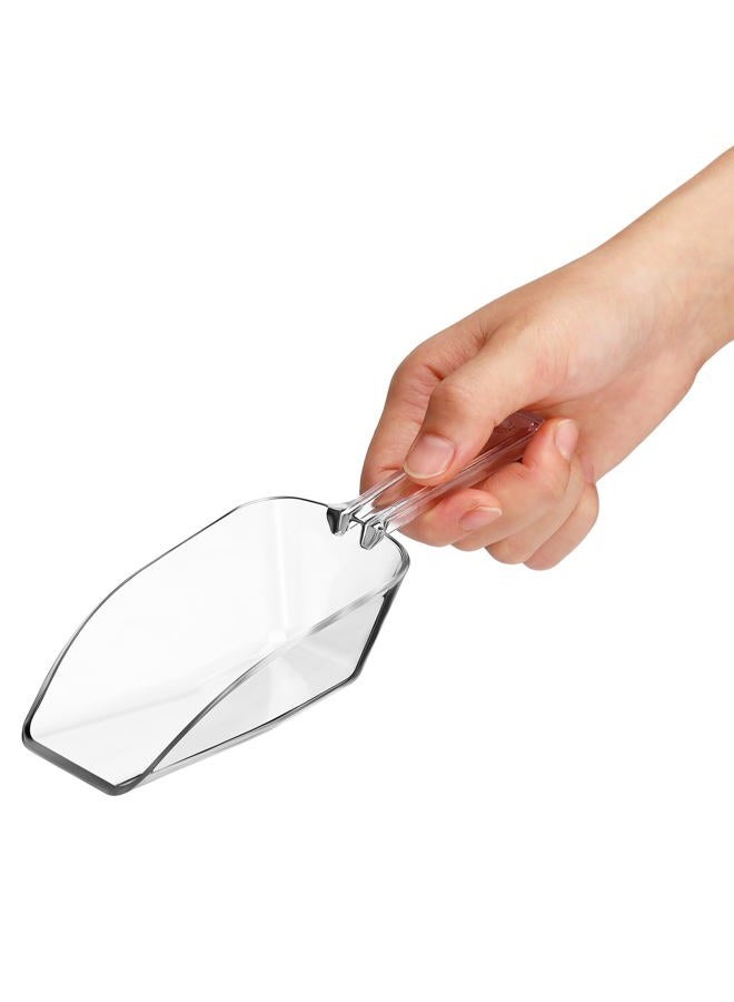 Hestya 4 Pieces Ice Scoop Multi-purpose Kitchen Scoops Bath, Clear Food Popcorn Snack Candy Sugar for Kitchen Bar Party Wedding (7.8 Inch) - Image 3