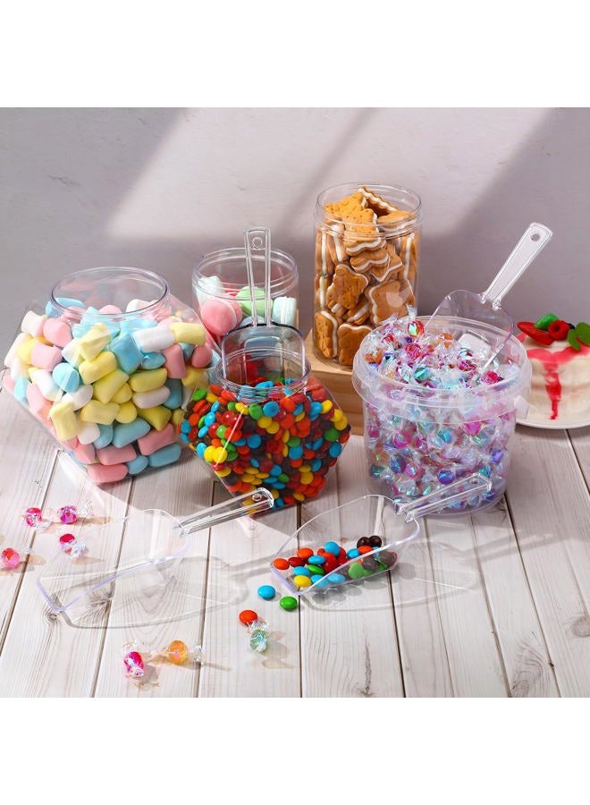 Hestya 4 Pieces Ice Scoop Multi-purpose Kitchen Scoops Bath, Clear Food Popcorn Snack Candy Sugar for Kitchen Bar Party Wedding (7.8 Inch) - Image 4