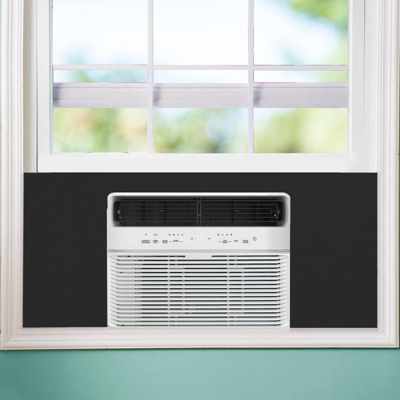 Flehomo Flehomo Window AC Side Panel Full Surround Insulation Window Air Conditioner Foam Panels Insulated Side Panels Kit for Window AC Units for Winter and Summer Black 