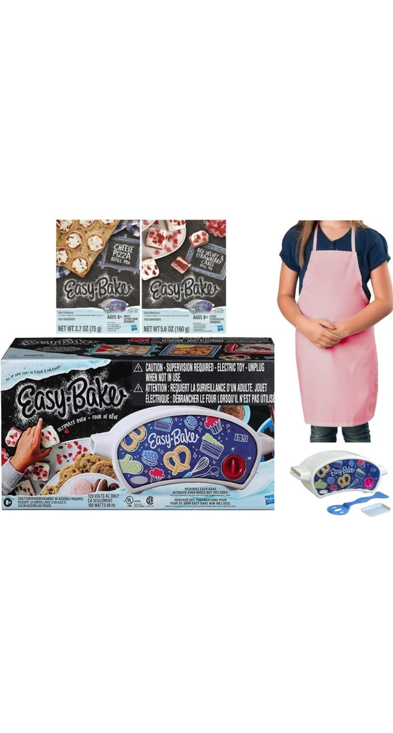 Easy Bake EasyBake Oven New Ultimate Creative Set Includes Oven with Pan and Spatula Red Velvet Strawberry Cake and Party Pretzel Dippers Refill Mixes Plus Apron Colors May Vary - Image 2