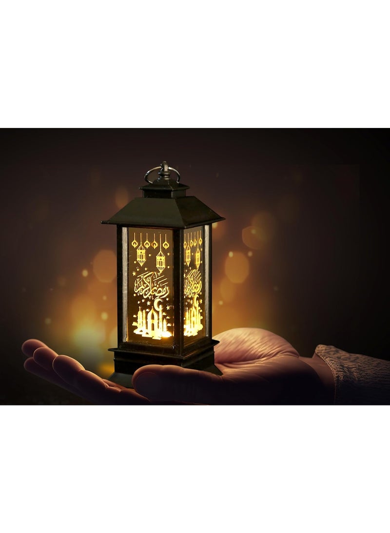 سوفام 2 قطع الفوانيس الرمضانية 5.2"" ارتفاع حجم شنق المصباح عيد مبارك شمعة بلا لهب الفوانيس المغربية رجعي الفانوس رمضان هدايا عيد مبارك ديكور - Image 5