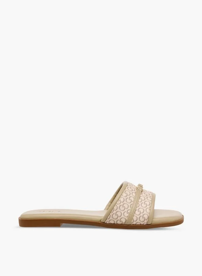 Celeste Women Monogram Accent Flat Sandals
