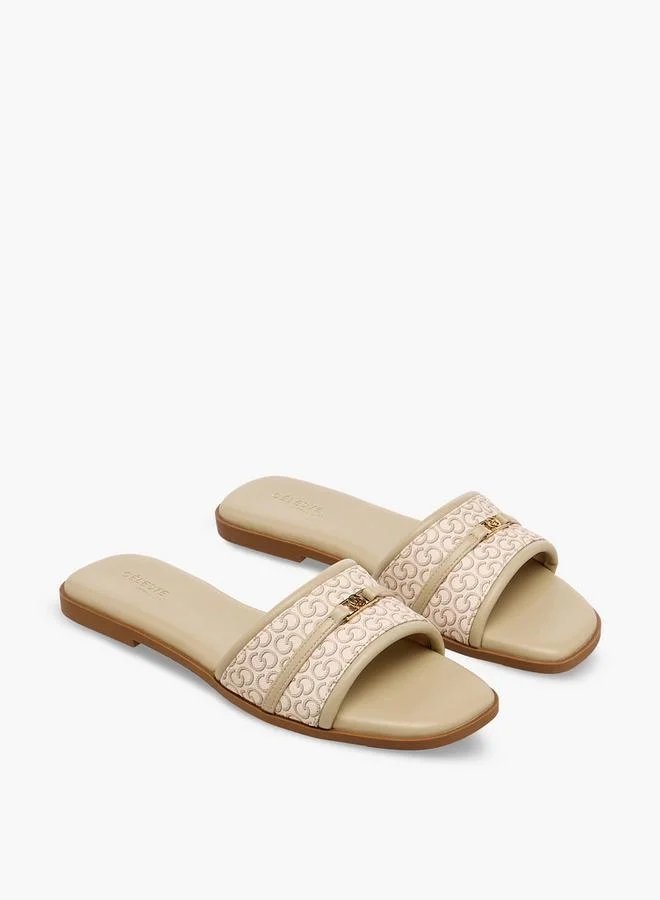 سيليست Women Monogram Accent Flat Sandals