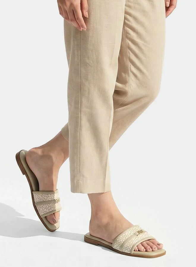 سيليست Women Monogram Accent Flat Sandals