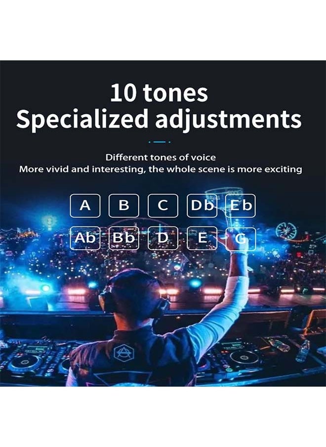 Mini Sound Card & Voice Changer for Live Streaming, Gaming & KTV – Mobile/PC Compatible | 16 Voice Modes, 8 Sound Effects, 10 Electro-Vocal Styles | Cool LED Lighting | 3-Device Connectivity | Professional Live Streaming Adjustments