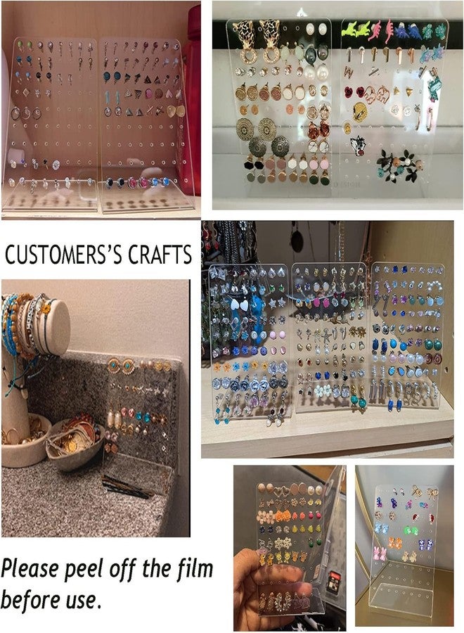 EXPORTIQ 4 Pack 72 Holes Acrylic Earring Holder Organizer Ear Studs Jewelry Storage Display Rack Showcase Earrings Display Stand Earring Storage for Selling Retail Marketing Personal 3x2x4.5inch - Image 5