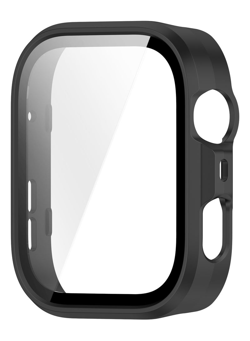 حَبْل تِك غطاء حماية لهاتف Huawei Watch Fit 4 Pro من البلاستيك الصلب مع واقي شاشة زجاجي مقوى أسود للحماية اليومية والاستخدام الخارجي والرياضي - Image 4