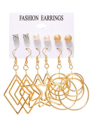 Pair Of 6 Ear Studs And Dangle Earrings Set - pzsku/ZAFCE6B6F96BBD0E8A5BCZ/45/_/1683275937/22bf7a42-3481-4061-bf10-8ca84727ed66