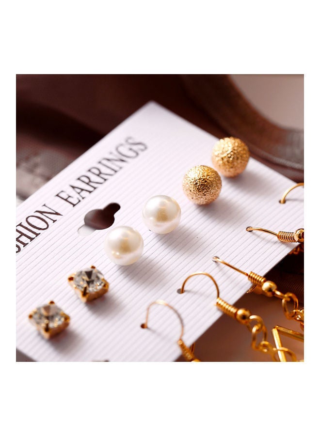 Pair Of 6 Ear Studs And Dangle Earrings Set