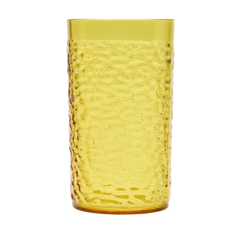 Get G.E.T. 3316-Y-EC Heavy-Duty Shatterproof Plastic Pebbled Tumbler, 16 Ounce, Yellow (Set of 4) - Image 2