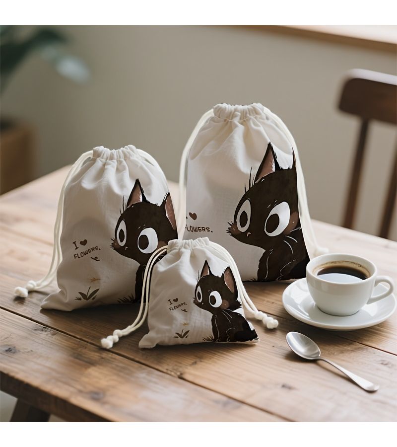 Small Drawstring Storage Bag For Cosmetics Jewelry Travel Accessories Pouch - Image 1