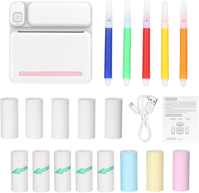 Pink Wireless Thermal Printer 200dpi For Notes Labels Photos Receipts No Ink Needed - Image 1