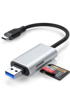 Generic SD Card Reader, Micro SD/TF Memory with USB C and USB 3.0 Dual Slot High-Speed Reading at Same Time, Compatible with Computer PC MacBook Pro/Air, iPhone 15/15 Pro/Pro Max iPad Pro Samsung  - Image 1