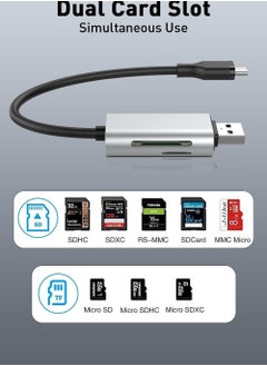 Generic SD Card Reader, Micro SD/TF Memory with USB C and USB 3.0 Dual Slot High-Speed Reading at Same Time, Compatible with Computer PC MacBook Pro/Air, iPhone 15/15 Pro/Pro Max iPad Pro Samsung  - Image 5