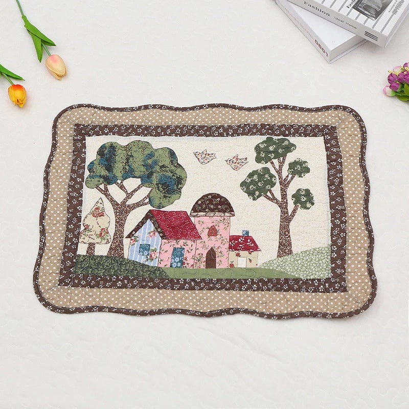 Quilted Cotton Household Floor Mat Door Bathroom Non-Slip Mat Water-Absorbent And Moisture-Absorbent Bedroom Foot Mat Fabric Mat - Image 1