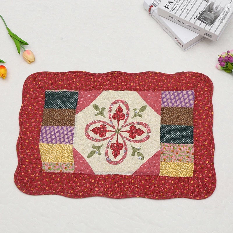 Quilted Cotton Household Floor Mat Door Bathroom Non-Slip Mat Water-Absorbent And Moisture-Absorbent Bedroom Foot Mat Fabric Mat - Image 3