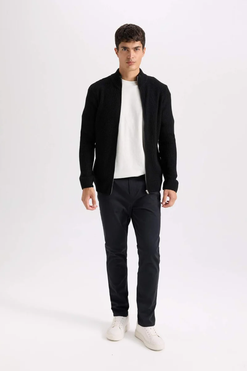 ديفاكتو Slim Fit Super Skinny Leg Black Chino Pants