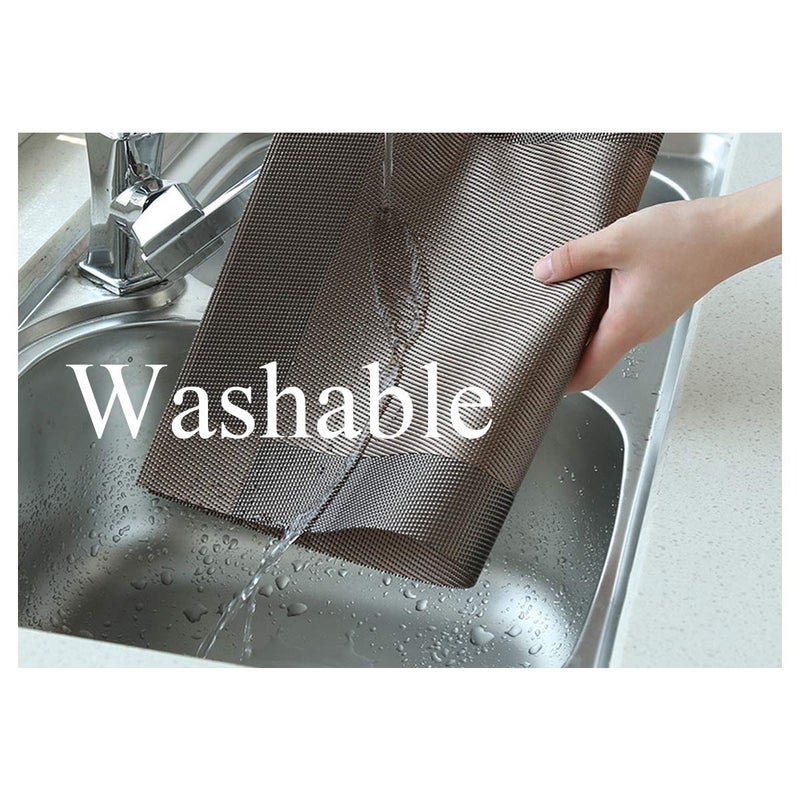 PIGCHCY Placemats,Heat-Resistant Non-Slip Placemats Washable Easy to Clean Woven Vinyl Placemats for Dining Table (Set of 4, Chocolate Brown) - Image 4