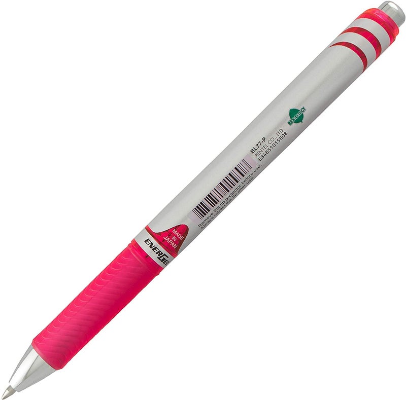 Pentel Energel 0.7 mm Liquid Gel Ink Pens - Pink Ink - Pack of 5 Deluxe RTX Pens with 3 Pink Refills - Image 3