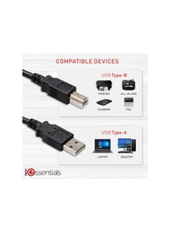erorex USB 2.0 Printer Cable Printer Cable USB A to USB B Cord USB 2.0 A to B Printer Cable High-Speed ​​Cable for All USB Port printers & Scanner Printers & Scanners 1.8M  - Image 3