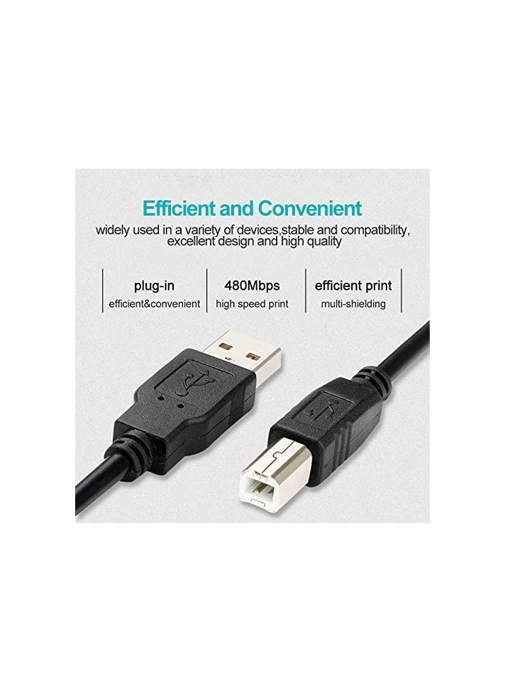 erorex USB 2.0 Printer Cable Printer Cable USB A to USB B Cord USB 2.0 A to B Printer Cable High-Speed ​​Cable for All USB Port printers & Scanner Printers & Scanners 1.8M  - Image 5