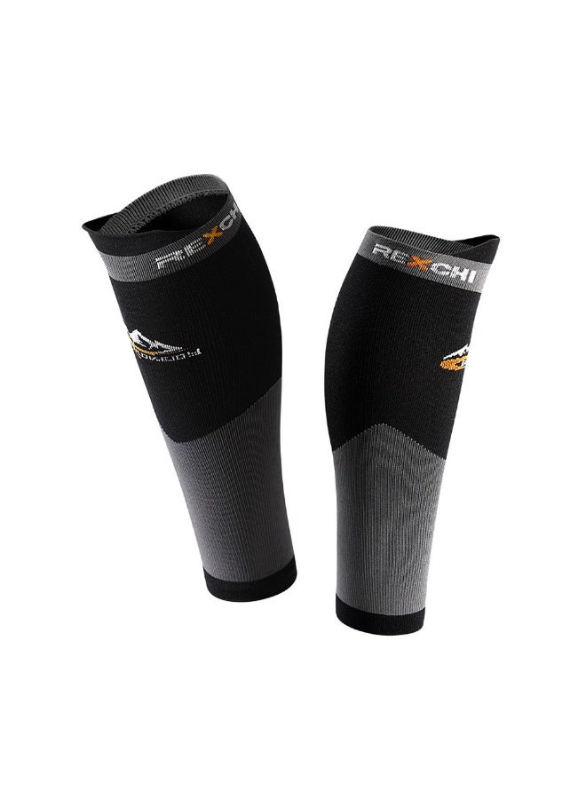 REXCHI Calf Compression Sleeves for Men and Women - Leg Compression Sleeves - Calf Support, Cycling Leg Warmers, Marathon Football Runner Muscle Compression Calf Compression Knee Socks (Size L) - Image 1