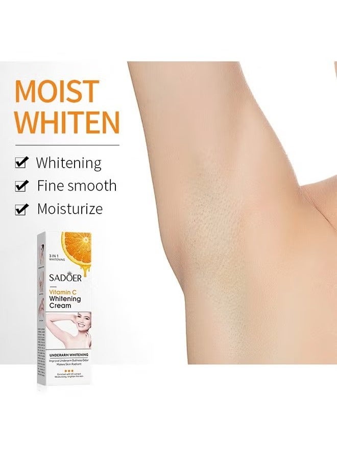 SADOER Vitamin C Underarm Whitening And Moisturizing Cream, Elbow Curve Joints Melanin Brighten Skin Tone Improve Dullness Glow Whitening Cream 50G - Image 2