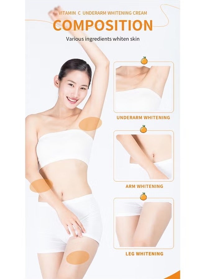 SADOER Vitamin C Underarm Whitening And Moisturizing Cream, Elbow Curve Joints Melanin Brighten Skin Tone Improve Dullness Glow Whitening Cream 50G - Image 5