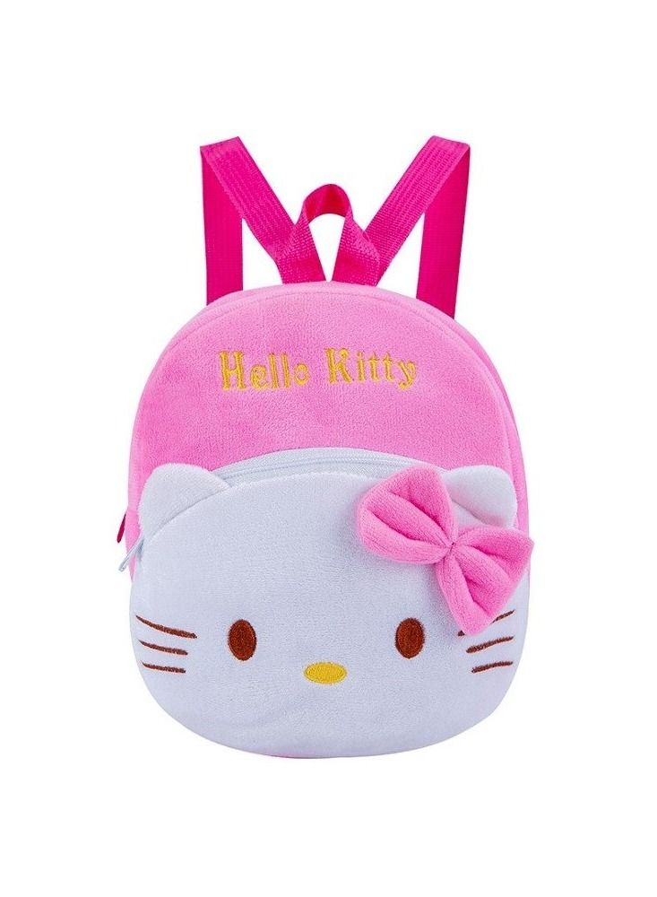 UKR Cute Hello Kitty Cartoon Plush Mini Backpack for Kids - Adorable Soft Backpack for Preschool & Toddler Girls (23*23*13cm) - Image 2