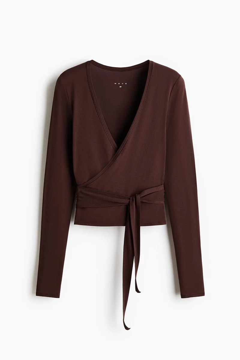 H&M  Sports wrap top in modal for Women | Best Price UAE