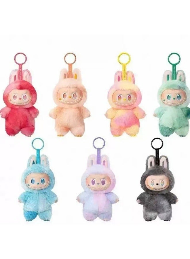 General Labubu front high-energy series Macaron 3rd generation vinyl face plush pendant is the best gift for family and friends  - Image 2