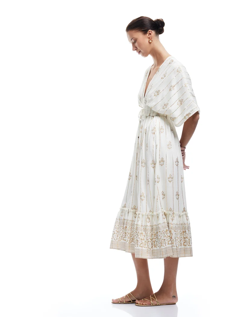 كوتون Maxi Wrap Dress