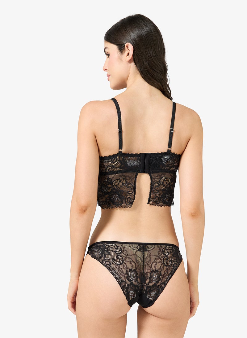 Ginger Lace Panel Bralette & Brief Set - Image 4