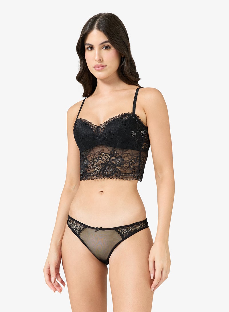 Ginger Lace Panel Bralette & Brief Set - Image 5