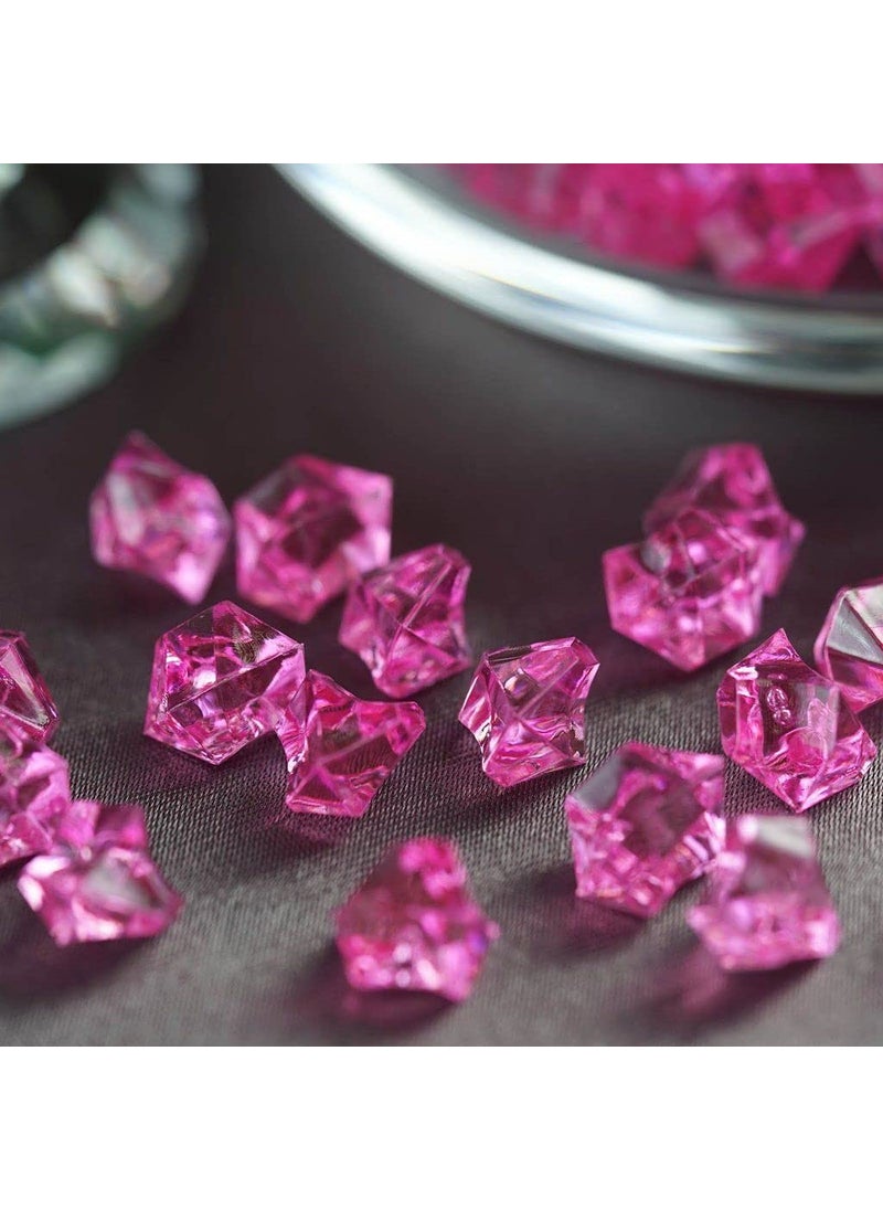 Daily Crafts Daily Crafts 200g Light Pink Crystal Acrylic Diamond Vase Fillers Rhinestones Treasure Gems for Table Scatter Wedding Event Home Decoration DIY Arts Crafts  - Image 2