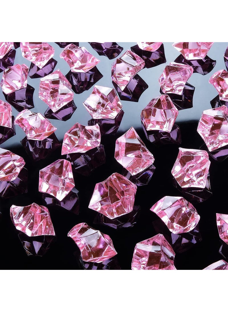 Daily Crafts Daily Crafts 200g Light Pink Crystal Acrylic Diamond Vase Fillers Rhinestones Treasure Gems for Table Scatter Wedding Event Home Decoration DIY Arts Crafts  - Image 5
