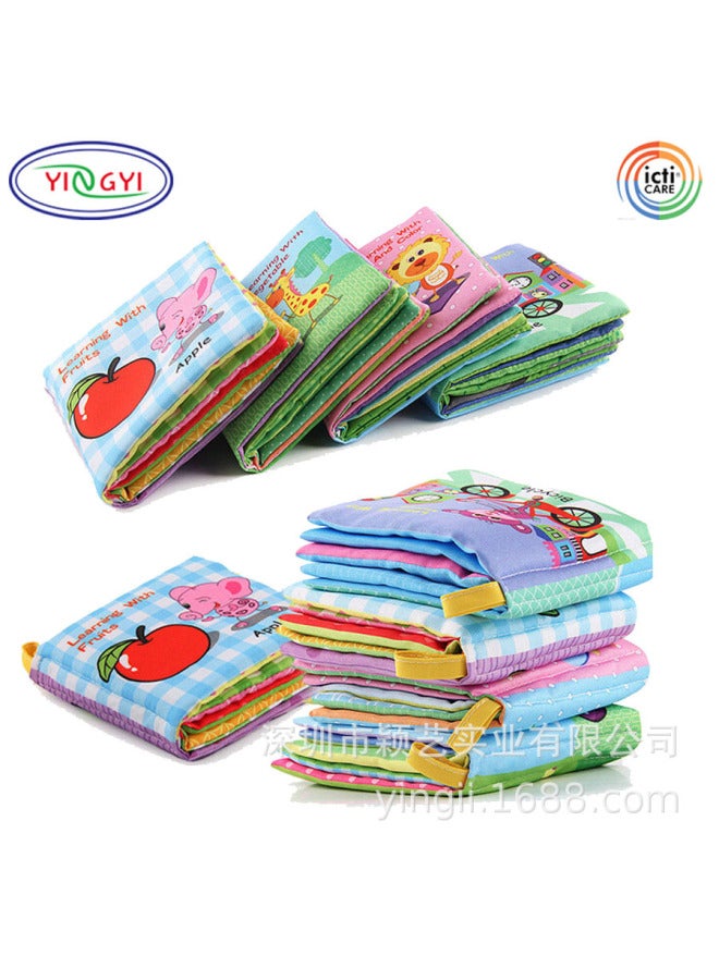 Yi Baby Cloth Book Baby Toy Cloth Book Baby Palm Cloth Book Baby Teaching Aids Development Intelligence Early Education Literacy - Image 1
