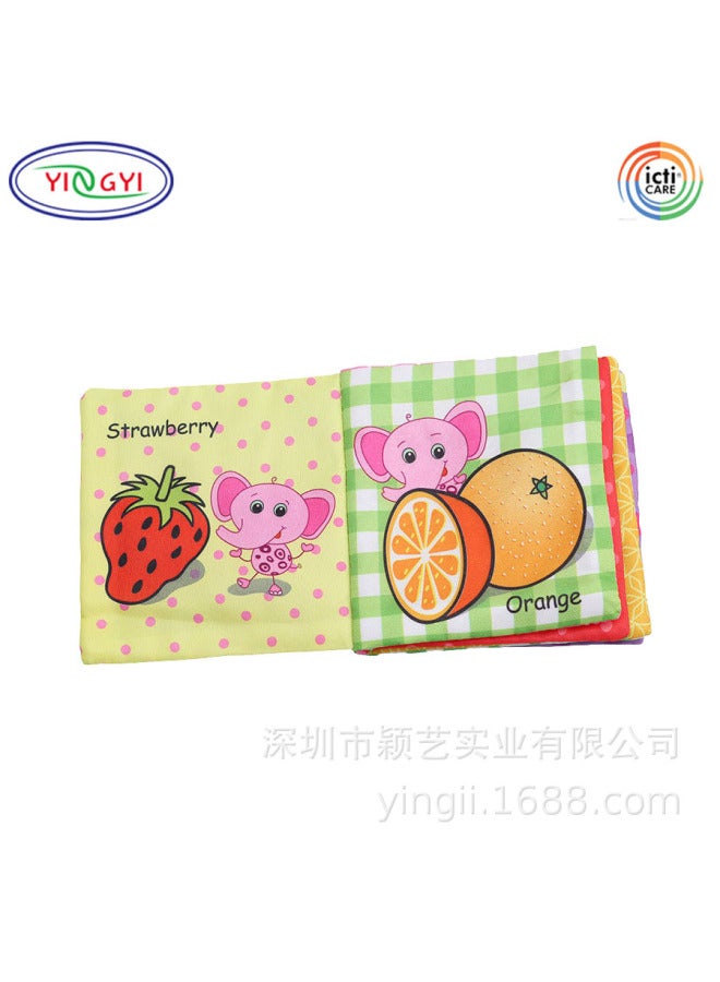 Yi Baby Cloth Book Baby Toy Cloth Book Baby Palm Cloth Book Baby Teaching Aids Development Intelligence Early Education Literacy - Image 5