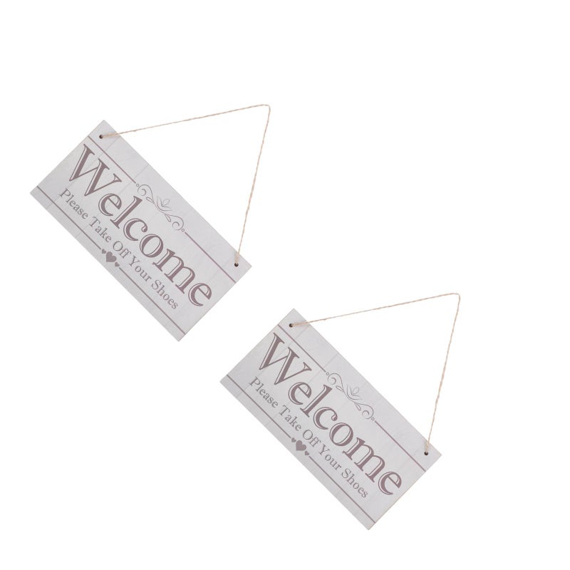 2pcs Welcome Sign Plaque Decorative Hanging Sign Board for Home Bedroom Door - Image 3