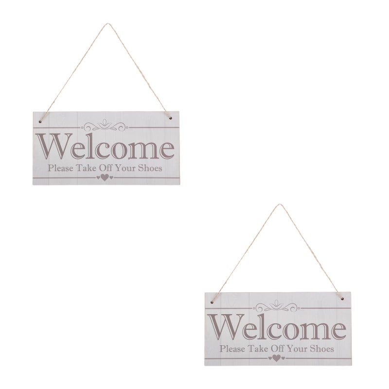 2pcs Welcome Sign Plaque Decorative Hanging Sign Board for Home Bedroom Door - Image 4