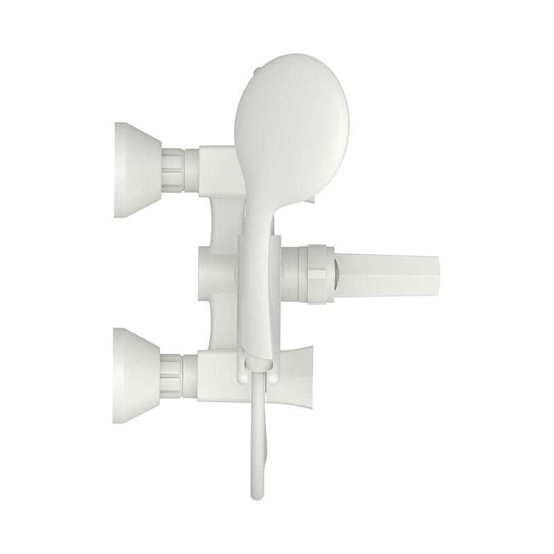 R. N. RN PTMT Superior Plastic Wall Mixer Telephonic with Crutch White Wall Mixer 3in1 Wall Mount Installation_RNG2P01A12 Hand Shower Hose Pipe are not Included - Image 4