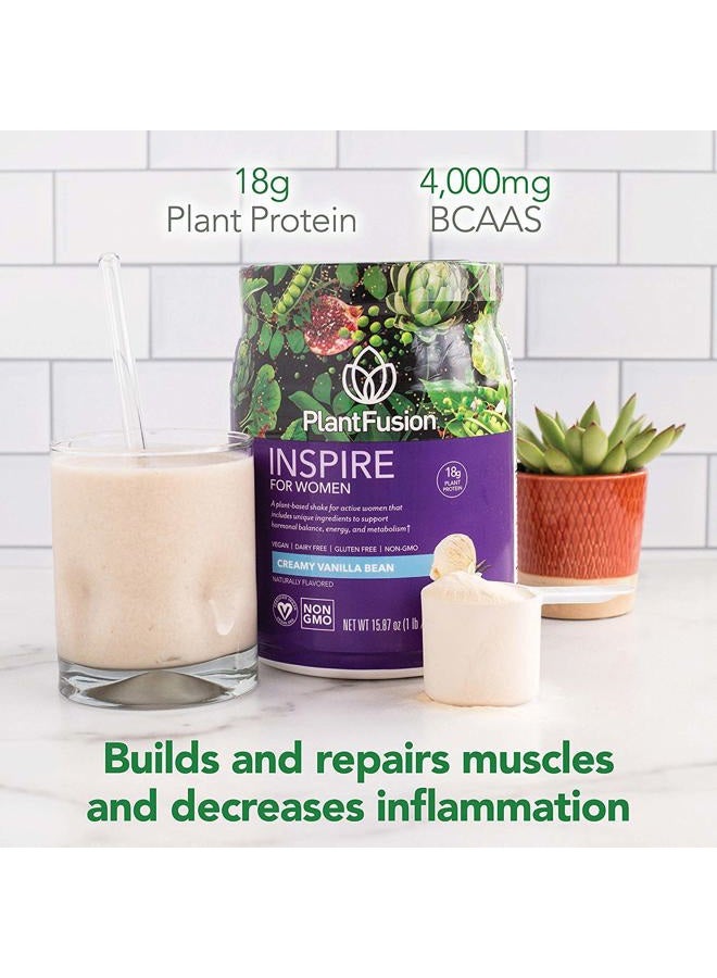 PlantFusion مسحوق بروتين نباتي للنساء - مسحوق بروتين منخفض الكربوهيدرات لدعم العضلات النحيفة - كيتو، خالي من الجلوتين، خالي من الصويا، غير الألبان، بدون سكر، غير معدّل وراثيًا - نكهة الفانيليا الكريمية 1 رطل - Image 5