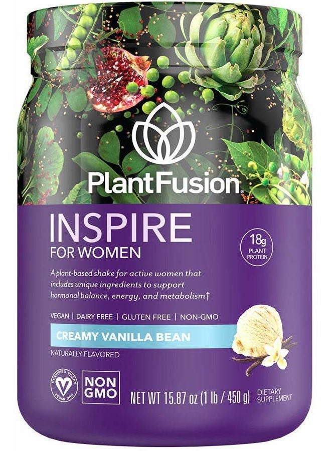 PlantFusion مسحوق بروتين نباتي للنساء - مسحوق بروتين منخفض الكربوهيدرات لدعم العضلات النحيفة - كيتو، خالي من الجلوتين، خالي من الصويا، غير الألبان، بدون سكر، غير معدّل وراثيًا - نكهة الفانيليا الكريمية 1 رطل - Image 1
