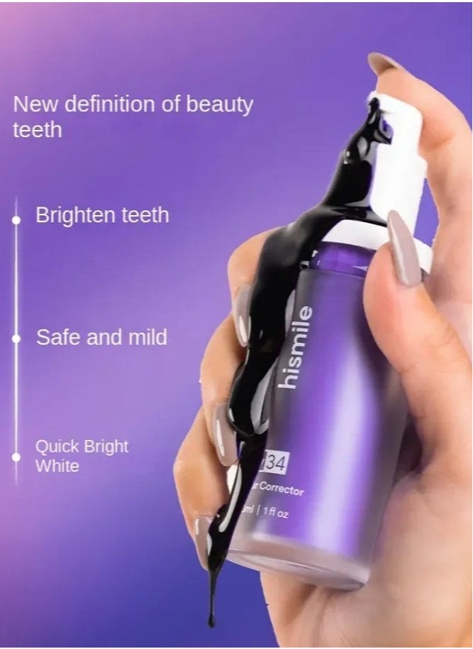 HiSmile - Hismile V34 Color Corrector Paste Enhancer Teeth Whitening Booster Teeth Stain Removal 30ml (2 Pieces ) - Image 1