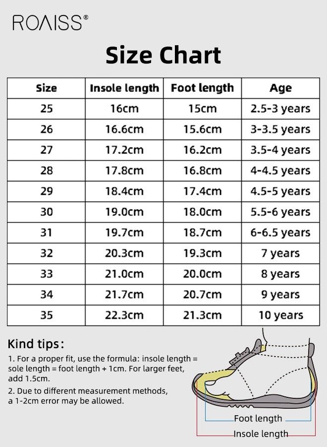 roaiss Boys Fashion Sneakers, Comfortable Sneakers with Hook-and-loop Closure, Breathable Running Shoes with Non-slip Soles, Suitable for Daily Wear and Outdoor Activities - Image 5