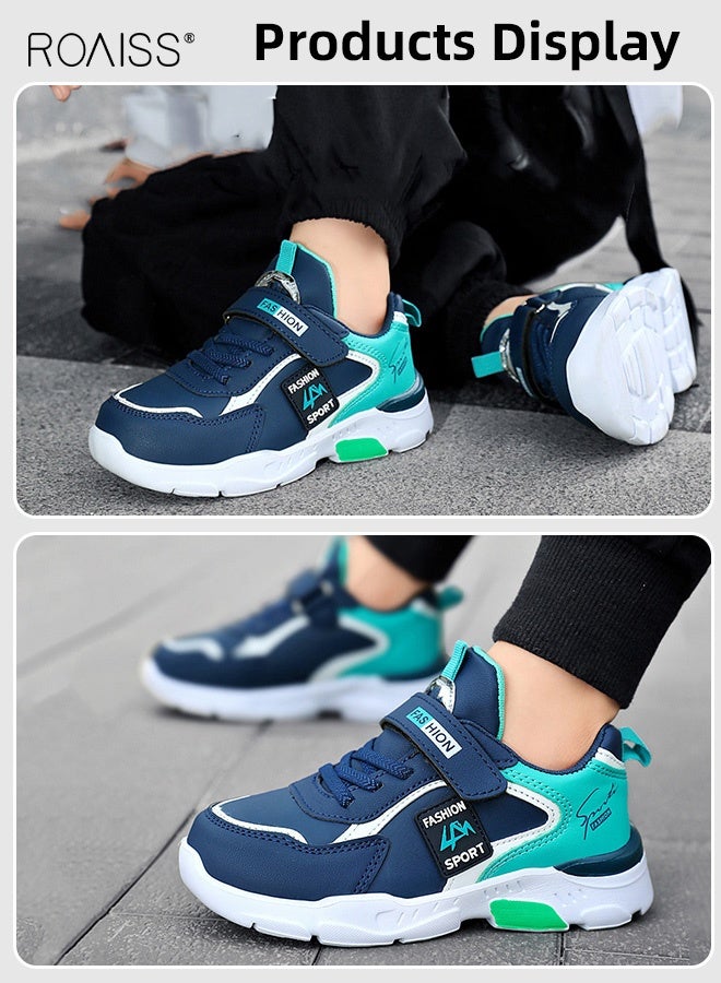 roaiss Boys Fashion Sneakers, Comfortable Sneakers with Hook-and-loop Closure, Breathable Running Shoes with Non-slip Soles, Suitable for Daily Wear and Outdoor Activities - Image 3