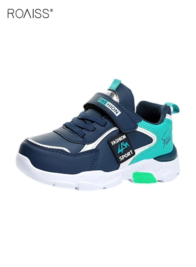 roaiss Boy Stylish Sneakers with Hook-and-loop Closure, Comfortable Breathable Athletic Shoes for Boys, Low Top Running Shoes with Non-slip Soles, Suitable for Daily Wear and Outdoor Activities - Image 2